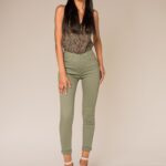 Pantalon NINA CARTER olive -NCQ 109- C Fem'